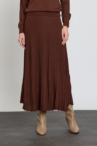 Jupe midi - Marron