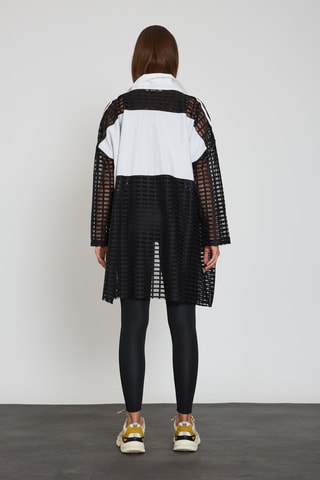 Gilet long à capuche - Noir