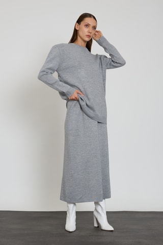 Pull et jupe longue - Gris