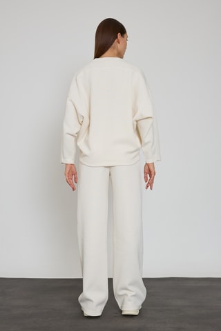 Sweat et pantalon wide legs - Ecru