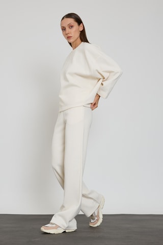 Sweat et pantalon wide legs - Ecru
