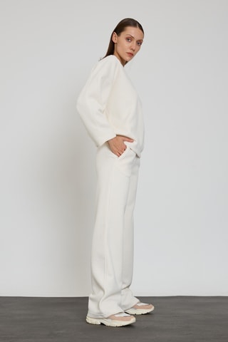 Sweat et pantalon wide legs - Ecru