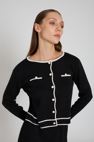 Gilet et jupe droite - Noir