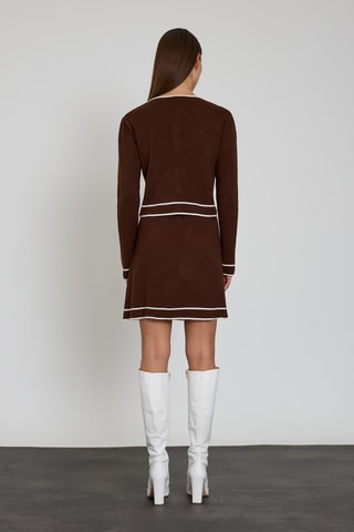 Gilet et jupe droite - Marron