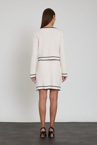 Gilet et jupe droite - Ecru