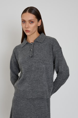 Pull et jupe plissée - Anthracite