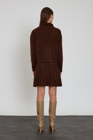 Pull et jupe plissée - Marron