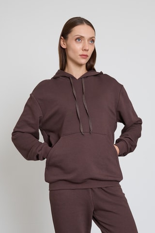 Sweat à capuche - Marron