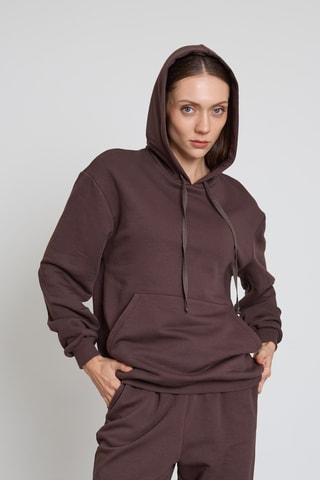 Sweat à capuche - Marron