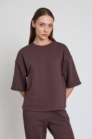 T-shirt oversize - Marron