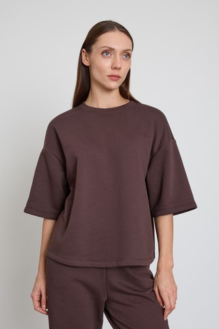 T-shirt oversize - Marron