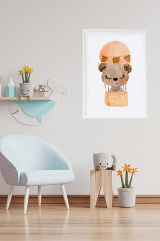 Quadro - 33 x 43 x 2 cm - Bianco e rosa