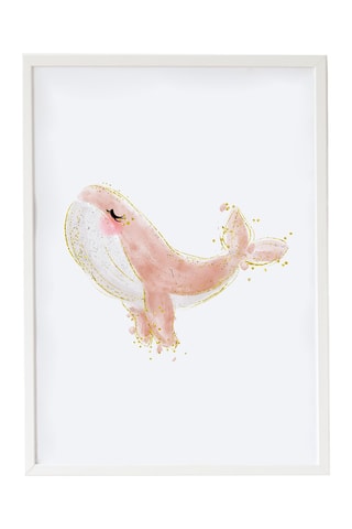 Quadro - 33 x 43 x 2 cm - Bianco e rosa