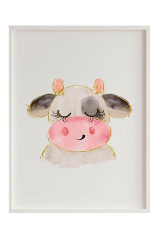 Quadro - 33 x 43 x 2 cm - Bianco e rosa