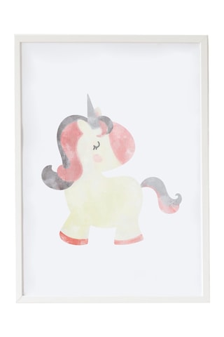 Quadro - 33 x 43 x 2 cm - Bianco e rosa