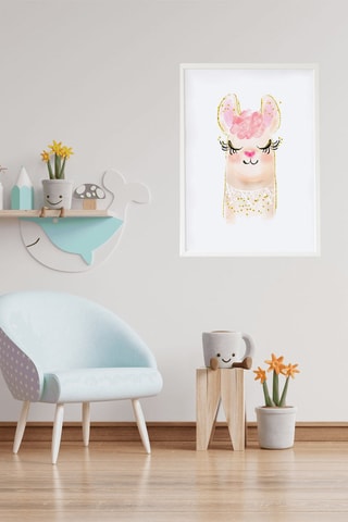 Quadro - 33 x 43 x 2 cm - Bianco e rosa