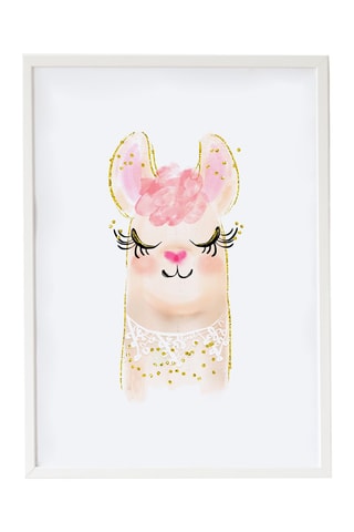 Quadro - 33 x 43 x 2 cm - Bianco e rosa