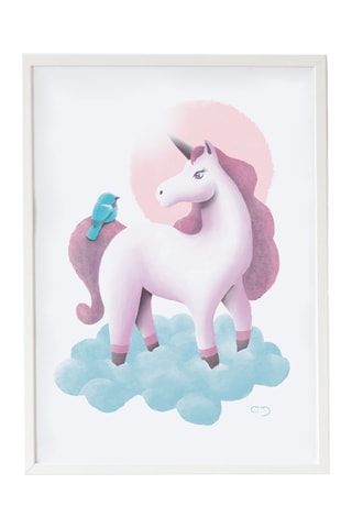 Quadro - 33 x 43 x 2 cm - Bianco e viola