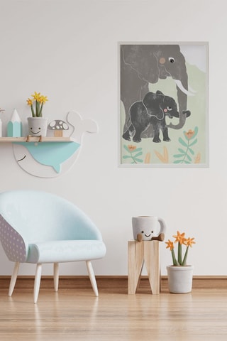 Quadro - 33 x 43 x 2 cm - Verde e grigio