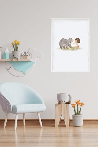 Quadro - 33 x 43 x 2 cm - Bianco e grigio