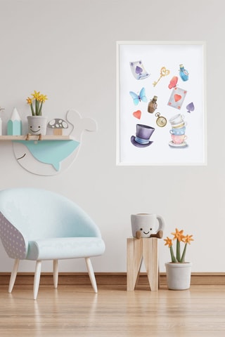 Quadro Alice nel Paese delle Meraviglie - 33 x 43 x 2 cm - Multicolore