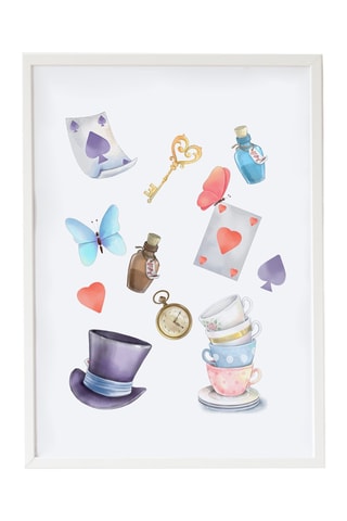 Quadro Alice nel Paese delle Meraviglie - 33 x 43 x 2 cm - Multicolore