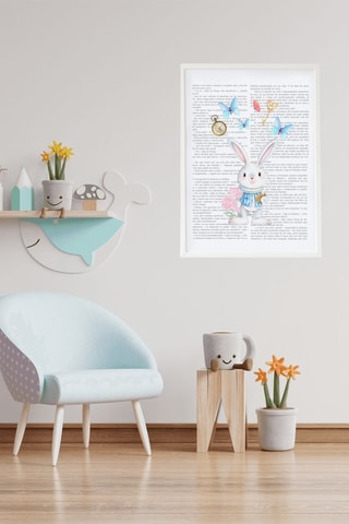 Quadro Alice nel Paese delle Meraviglie - 33 x 43 x 2 cm - Multicolore