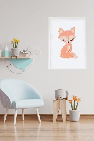 Quadro - 33 x 43 x 2 cm - Bianco e rosa