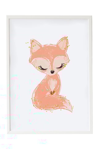 Quadro - 33 x 43 x 2 cm - Bianco e rosa