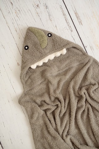 Asciugamano con cappuccio - 148 x 2 x 108 cm - Grigio