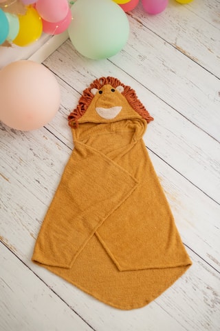 Asciugamano con cappuccio - 146 x 2 x 100 cm - Ocra