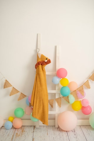 Asciugamano con cappuccio - 146 x 2 x 100 cm - Ocra