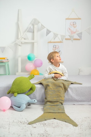 Coperta squalo - 60 x 2 x 90 cm - Verde