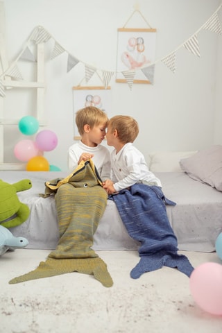 Coperta squalo - 70 x 2 x 140 cm - Verde