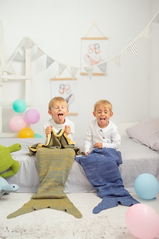 Coperta squalo - 70 x 2 x 140 cm - Verde