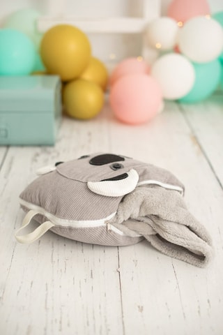 Coperta-cuscino koala - 85 x 145 x 2 cm - Grigio