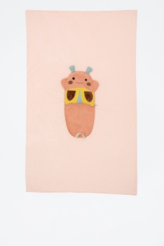 Coperta-cuscino coccinella - 85 x 145 x 2 cm -  Rosa