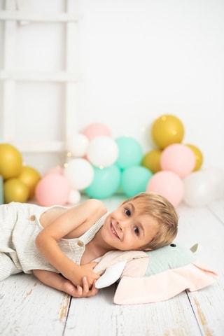 Coperta-cuscino elefante - 85 x 145 x 2 cm - Verde menta