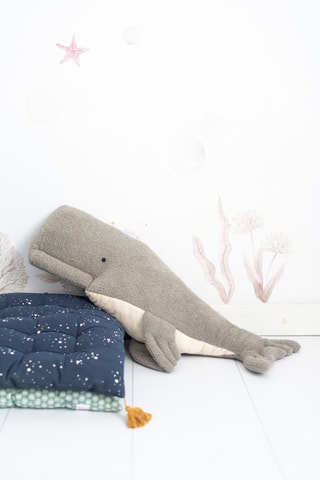 Cuscino peluche musicale beluga Ocean - Grigio