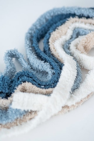 2 cuscini peluche musicali meduse Ocean - Bianco e azzurro