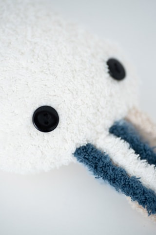 2 cuscini peluche musicali polpo Ocean - Bianco e azzurro