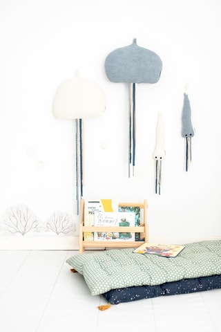 4 cuscini peluche musicali polpi e meduse Ocean - Bianco e azzurro