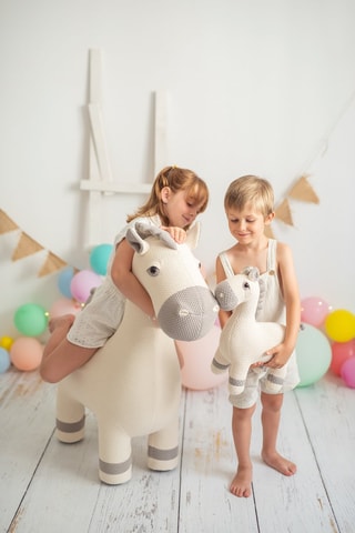 Duo peluche giumente Amigurumis Maxi & Mini - Dalla nascita