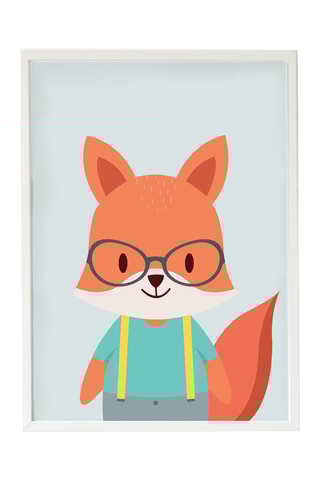 Quadro - 33 x 43 x 2 cm - Bianco e arancione