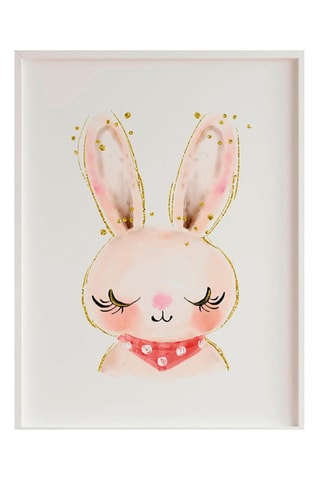 Quadro - 33 x 43 x 2 cm - Bianco e rosa