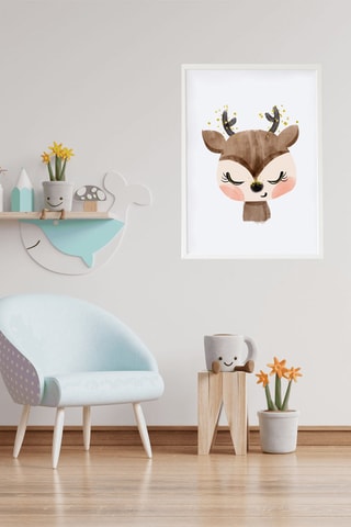 Quadro - 33 x 43 x 2 cm - Bianco e marrone