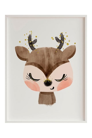 Quadro - 33 x 43 x 2 cm - Bianco e marrone