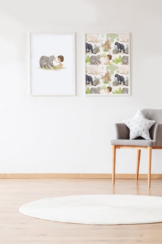 2 quadri - 33 x 43 x 2 cm - Bianco e verde