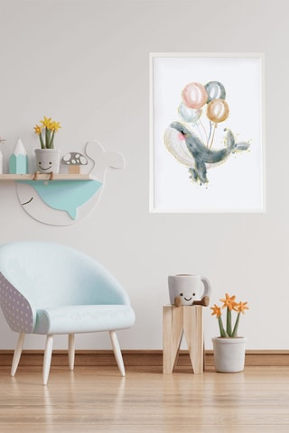 Quadro - 33 x 43 x 2 cm - Bianco e blu