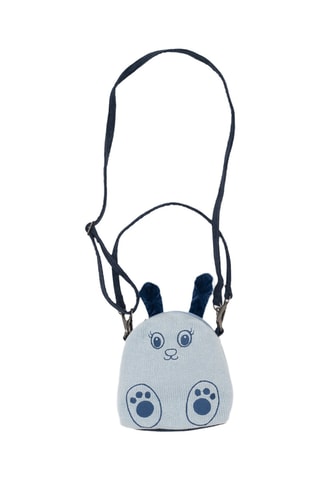 Borsa a tracolla con orecchie in velluto - Blu - Da 2 anni